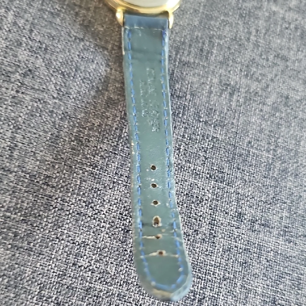 Christmas Leather Watch Blue Vintage Acessories Snowman Moveable Women Men